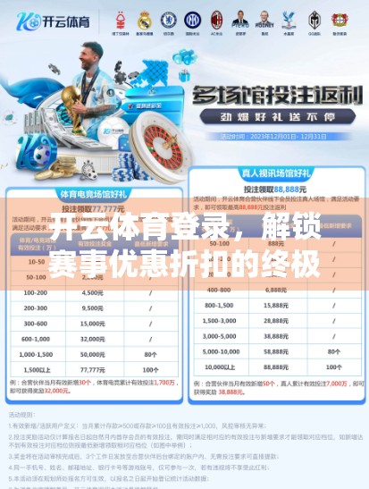 开云体育登录,解锁赛事优惠折扣的终极指南—如何用最低成本看懂每一场精彩? 开云体育登录,解锁赛事优惠折扣的终极指南—如何用最低成本看懂每一场精彩?