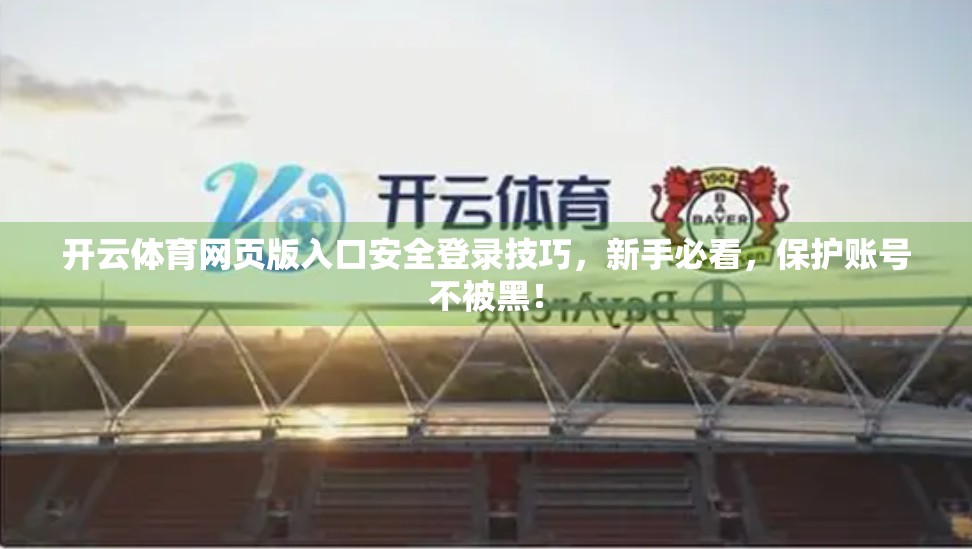开云体育网页版入口安全登录技巧，新手必看，保护账号不被黑！