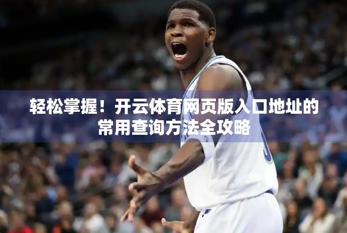 轻松掌握！开云体育网页版入口地址的常用查询方法全攻略