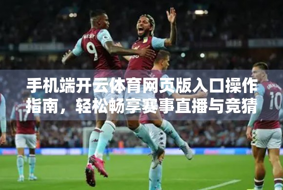 手机端开云体育网页版入口操作指南，轻松畅享赛事直播与竞猜乐趣