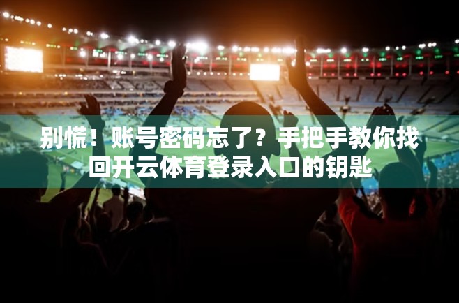 别慌！账号密码忘了？手把手教你找回开云体育登录入口的钥匙