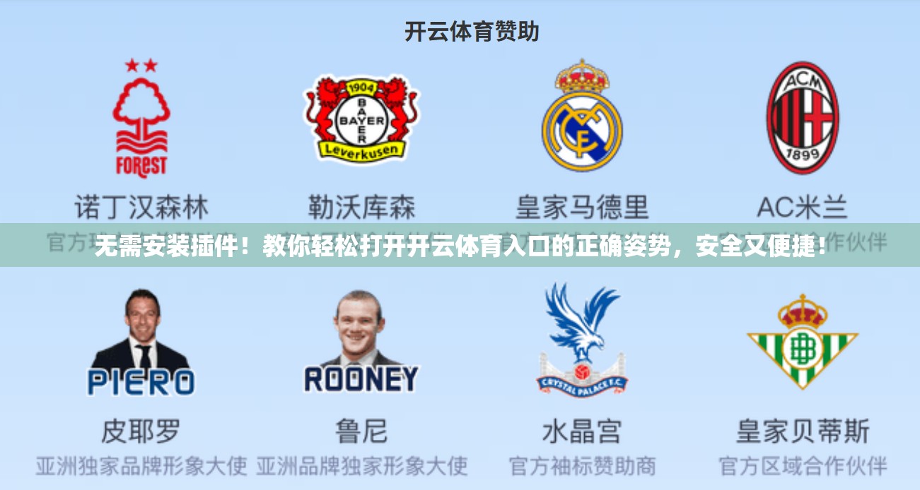 无需安装插件！教你轻松打开开云体育入口的正确姿势，安全又便捷！