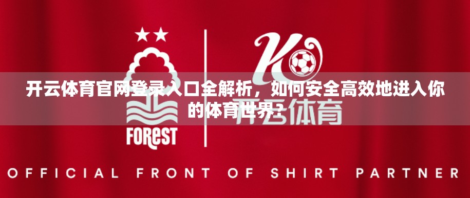 开云体育官网登录入口全解析，如何安全高效地进入你的体育世界？