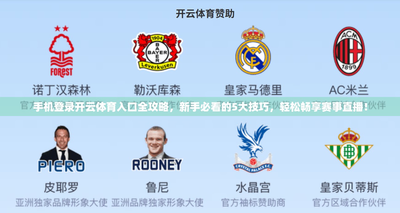 手机登录开云体育入口全攻略，新手必看的5大技巧，轻松畅享赛事直播！